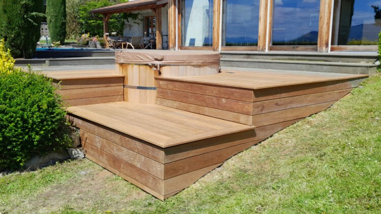Terrasse lames en IPE