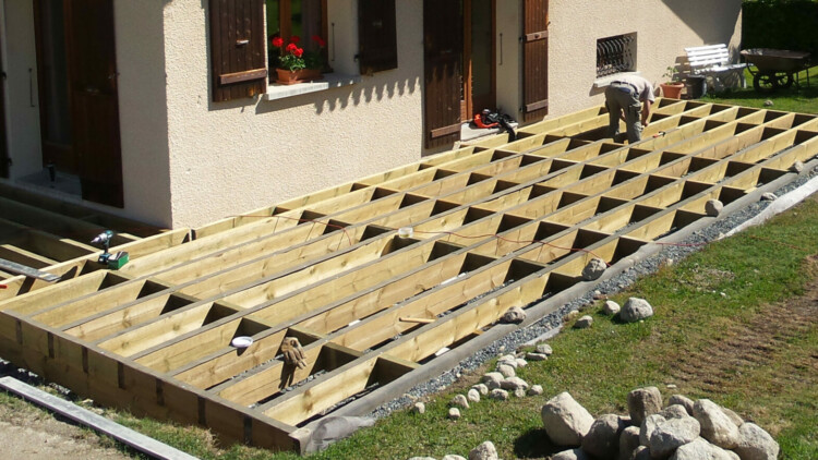 Terrasse lames composites